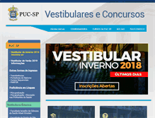 Tablet Screenshot of concursos.pucsp.br